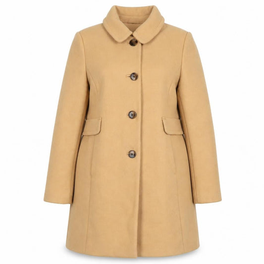 Womens UK Size 14 Dorothy Perkins Beige Overcoat