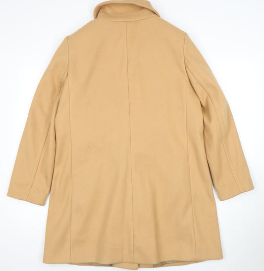 Womens UK Size 14 Dorothy Perkins Beige Overcoat
