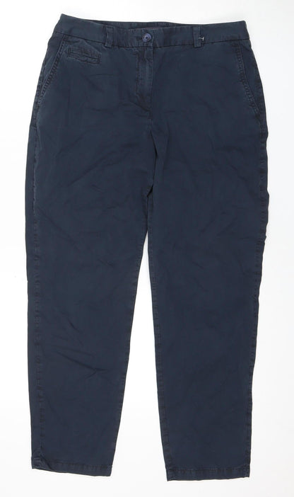 Womens UK Size 10 Marks and Spencer Regular Fit  Blue Trousers