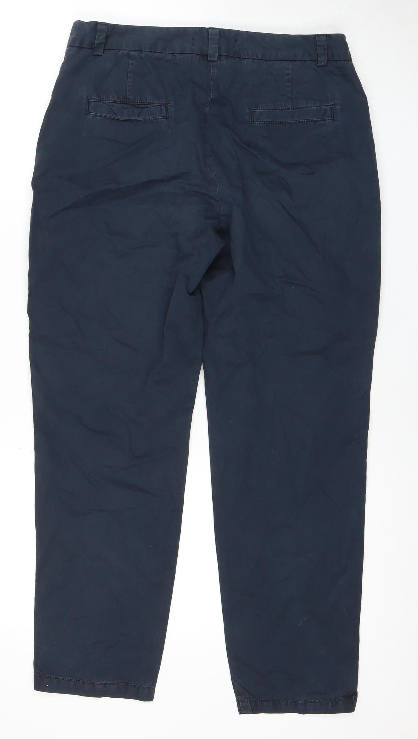 Womens UK Size 10 Marks and Spencer Regular Fit  Blue Trousers