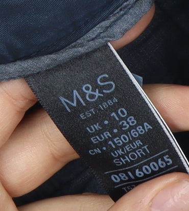 Womens UK Size 10 Marks and Spencer Regular Fit  Blue Trousers