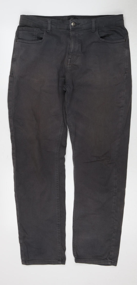 Next Men's Black Straight Jeans, M, Regular Fit