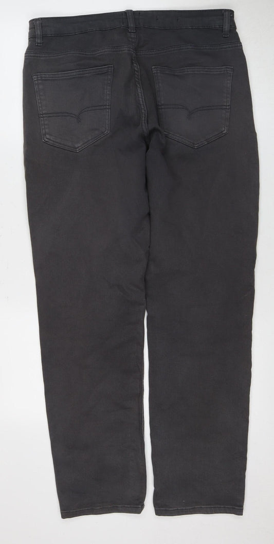 Next Men's Black Straight Jeans, M, Regular Fit