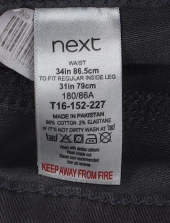 Next Men's Black Straight Jeans, M, Regular Fit