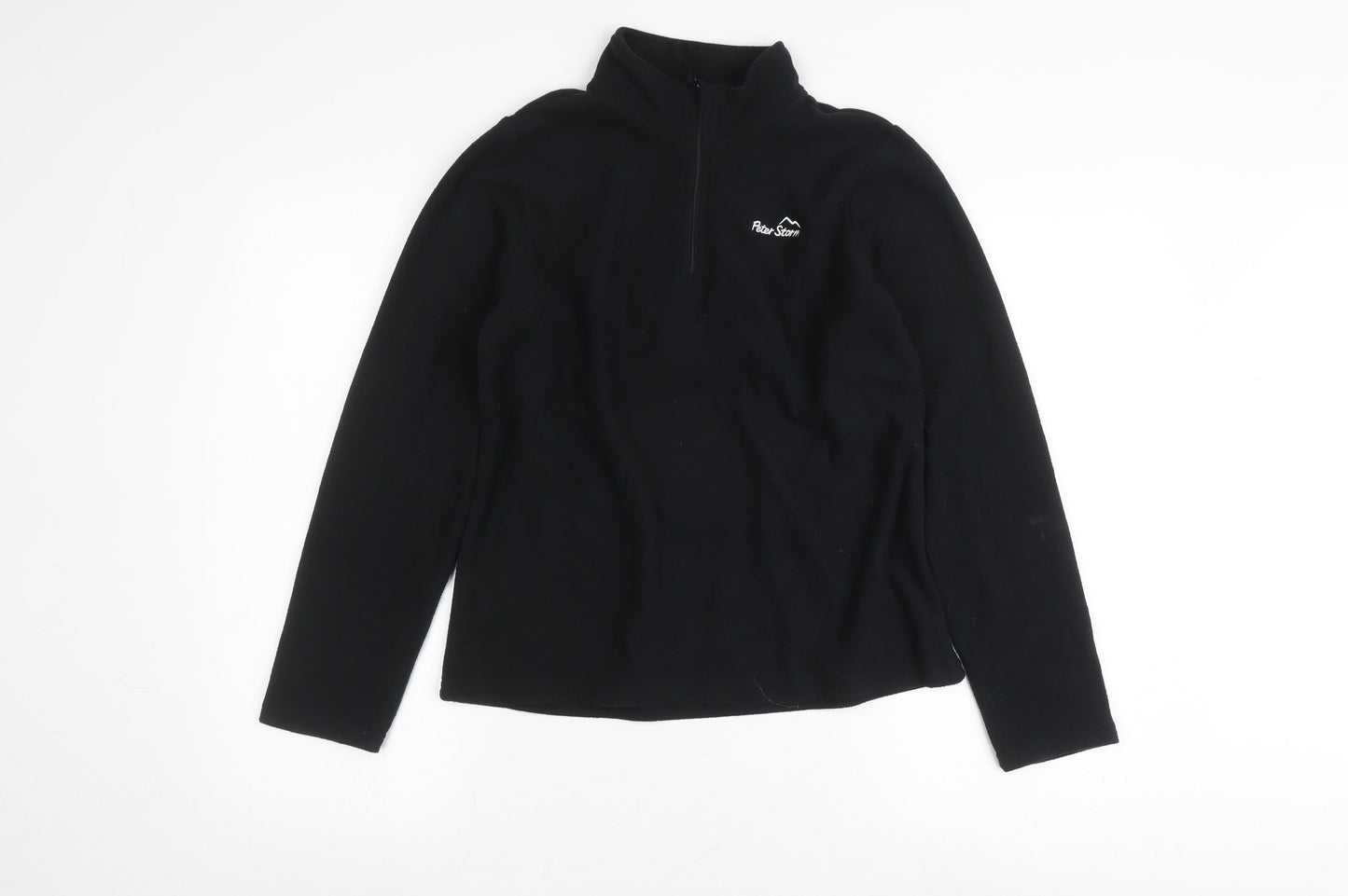 Peter Storm Boys Black 1/4 Zip Fleece Sweatshirt 13 Years