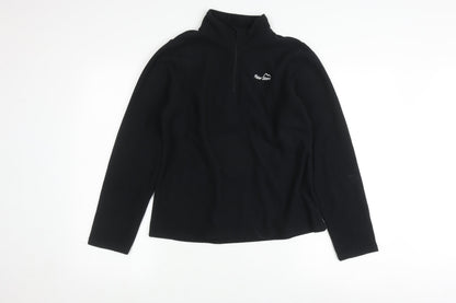 Peter Storm Boys Black 1/4 Zip Fleece Sweatshirt 13 Years