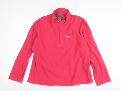 Regatta Women's Pink Fleece Pullover 1/2 Zip Sweatshirt - Size 20