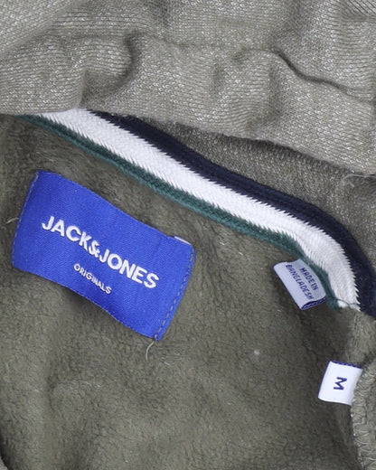 Mens UK Size M JACK & JONES Green Pullover Hoodie