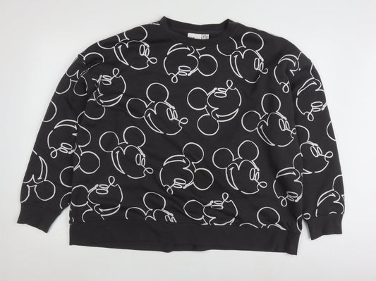 Womens UK Size XL Disney Black Pullover Sweatshirt