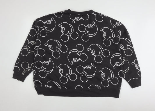 Womens UK Size XL Disney Black Pullover Sweatshirt