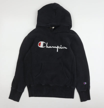 Mens UK Size M Champion Black Pullover Hoodie