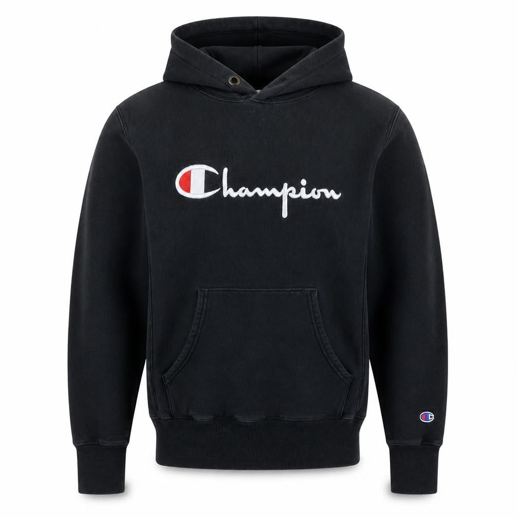 Mens UK Size M Champion Black Pullover Hoodie
