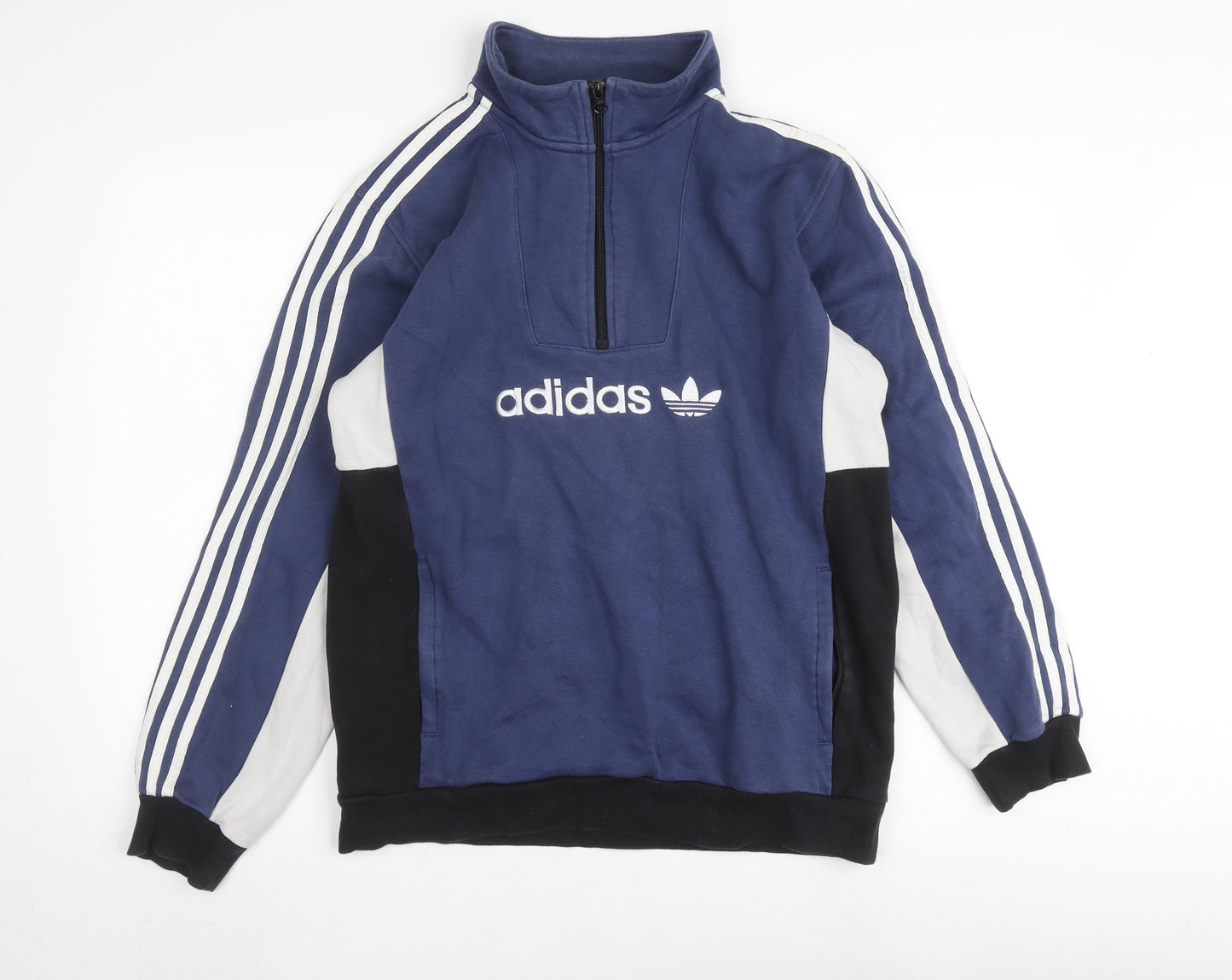 Adidas Men's Blue Sweatshirt M Logo Fleece Zip