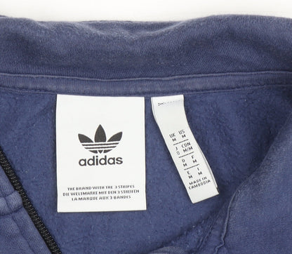 Adidas Men's Blue Sweatshirt M Logo Fleece Zip