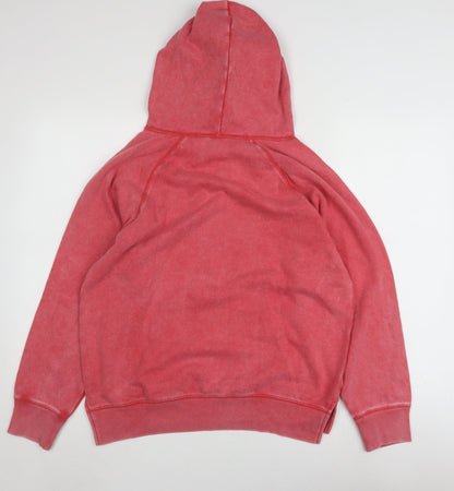 Pink Women’s XS Pullover Hoodie - Casual Cotton Blend