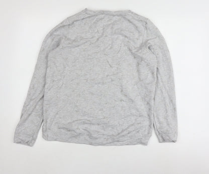 Oasis Women's Grey L Pullover Sweatshirt - Casual & Chic
