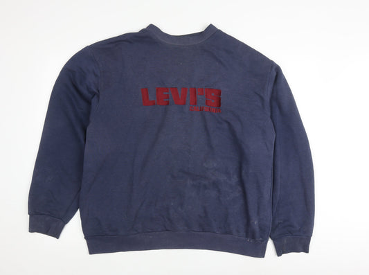 Mens UK Size XL Levi's Blue Pullover Sweatshirt
