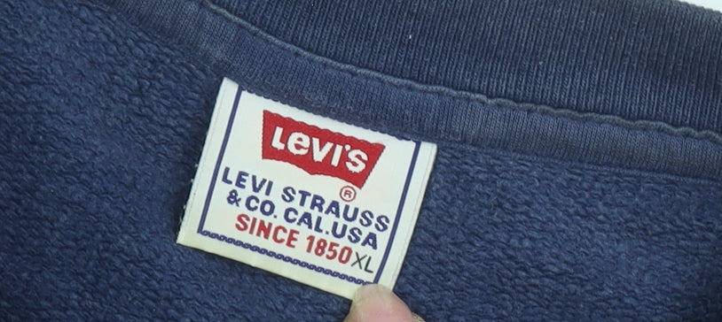 Mens UK Size XL Levi's Blue Pullover Sweatshirt
