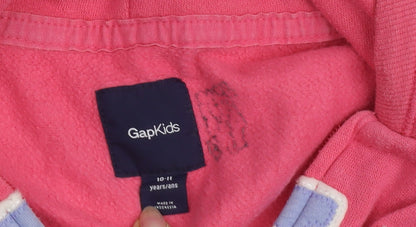 Gap Pink Full Zip Hoodie for Girls, 10-11 Years