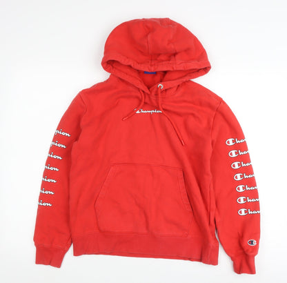 Champion Red Pullover Hoodie Women Small