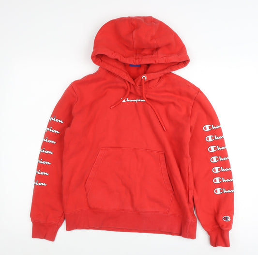 Champion Red Pullover Hoodie Women Small