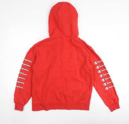 Champion Red Pullover Hoodie Women Small