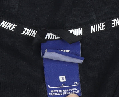 Nike Women's Black Full Zip Hoodie - Size S, Logo Accent