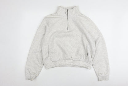 Slazenger Women's Ivory 1/4 Zip Sweatshirt - Size 14