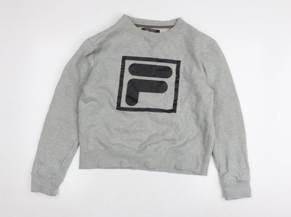 Mens UK Size L FILA Grey Pullover Sweatshirt