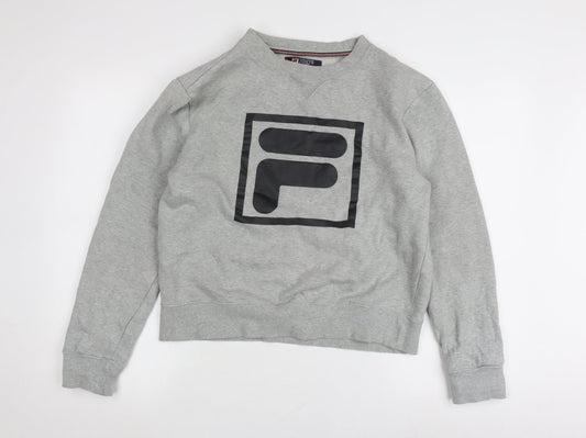 Mens UK Size L FILA Grey Pullover Sweatshirt