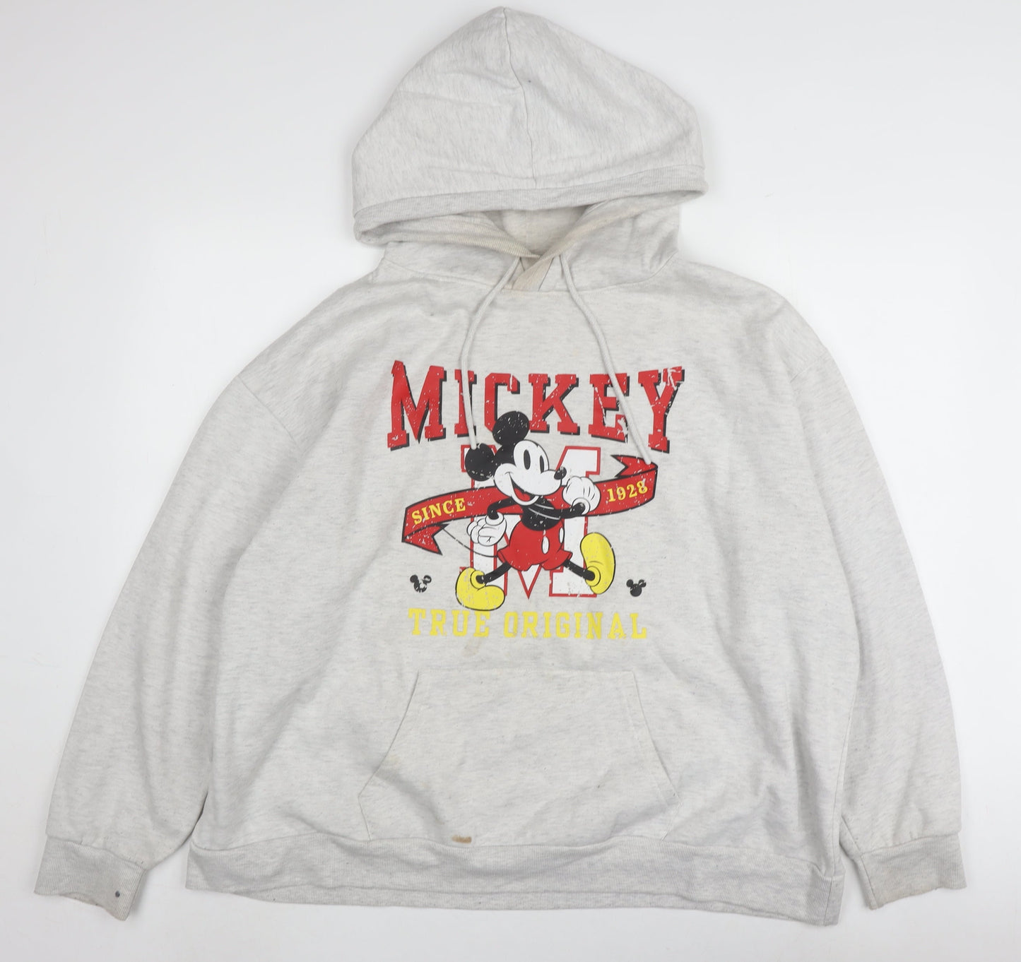 Unisex Adults UK Size 2XL Disney Grey Pullover Hoodie