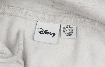 Unisex Adults UK Size 2XL Disney Grey Pullover Hoodie
