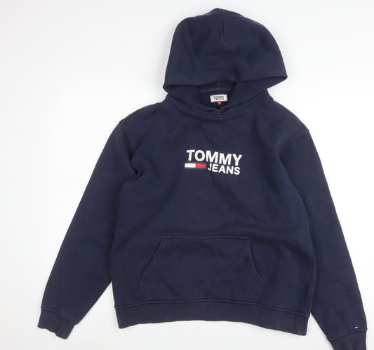 Tommy Jeans Men’s Blue Pullover Hoodie - Medium