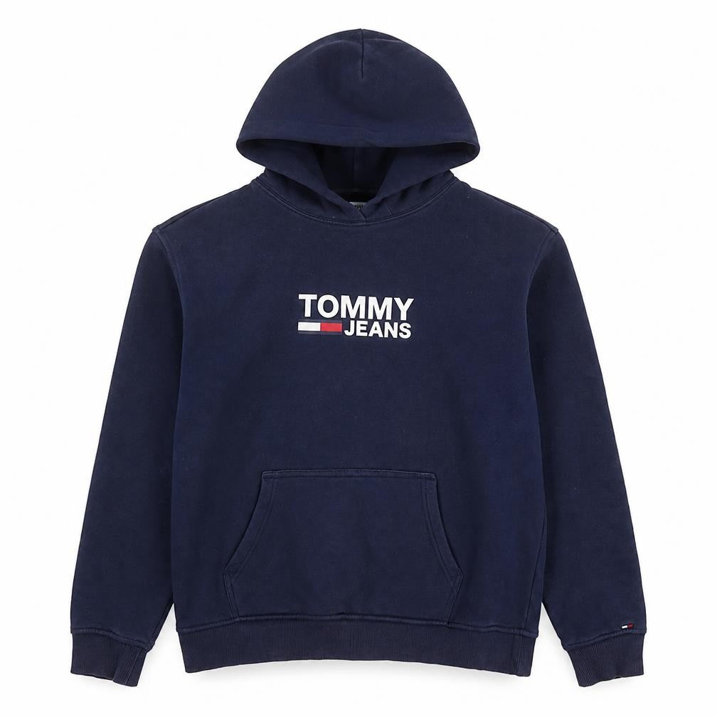Mens UK Size M Tommy Jeans Blue Pullover Hoodie