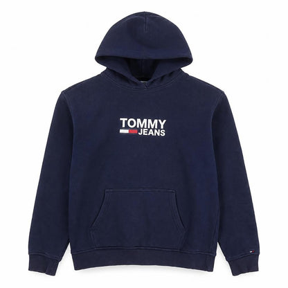 Mens UK Size M Tommy Jeans Blue Pullover Hoodie