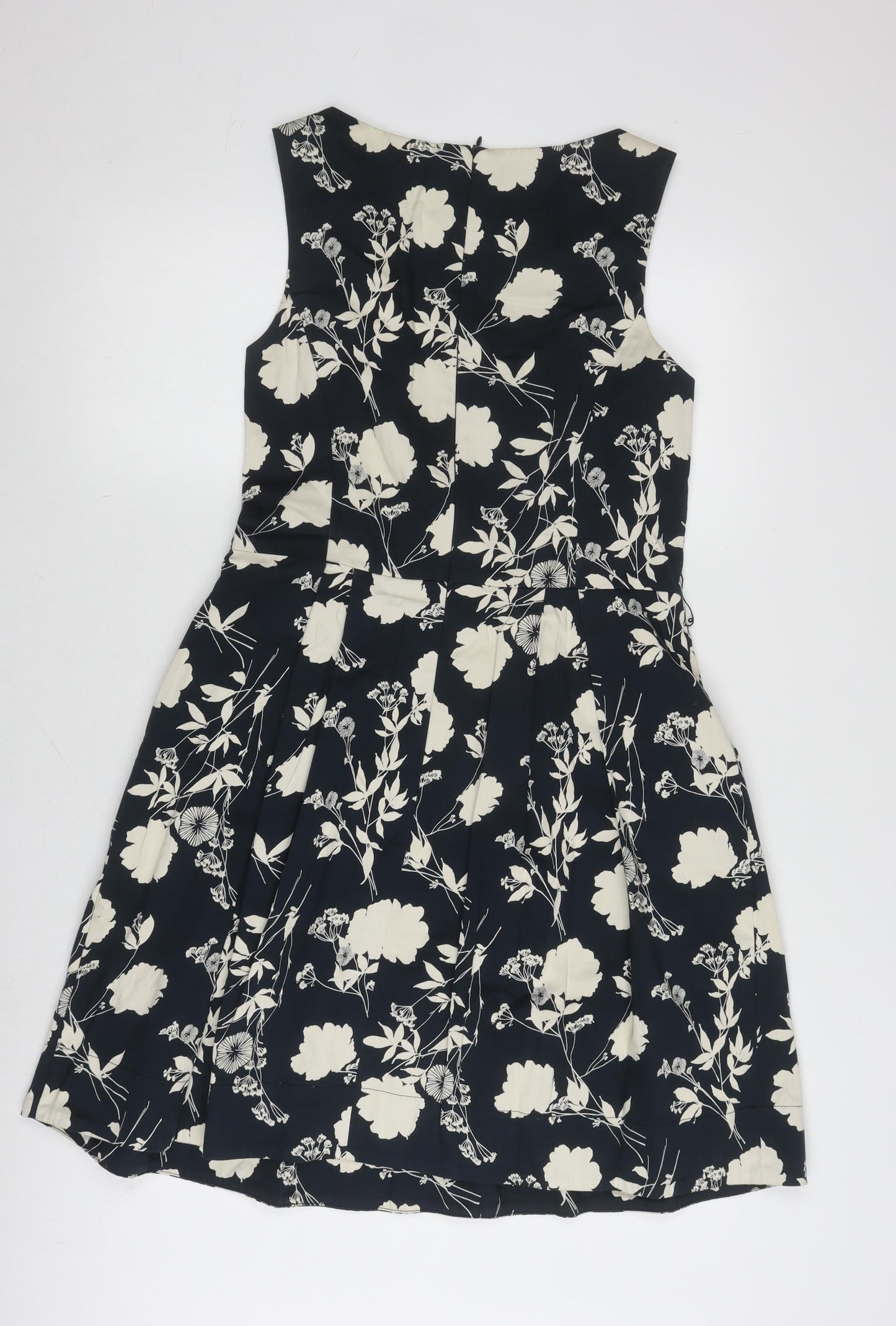 Cue Women's Black Floral Dress Size 12 Sleeveless Casual