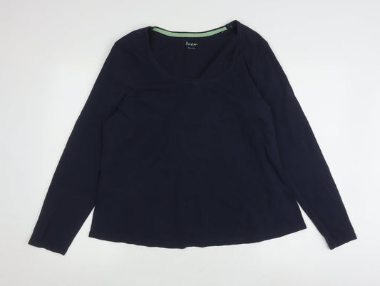 Womens UK Size 10 Boden Blue Basic T-Shirt