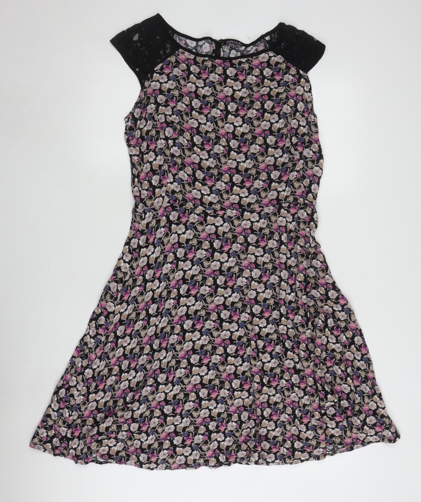 Warehouse Women's Multicoloured Floral A-Line Dress 16