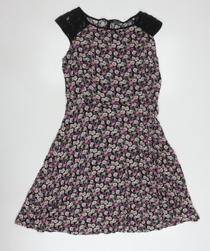 Warehouse Women's Multicoloured Floral A-Line Dress 16