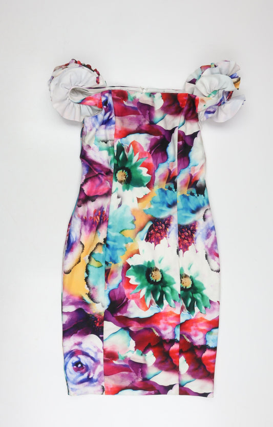 Gina Bacconi Women's Multicoloured Floral Bodycon Dress