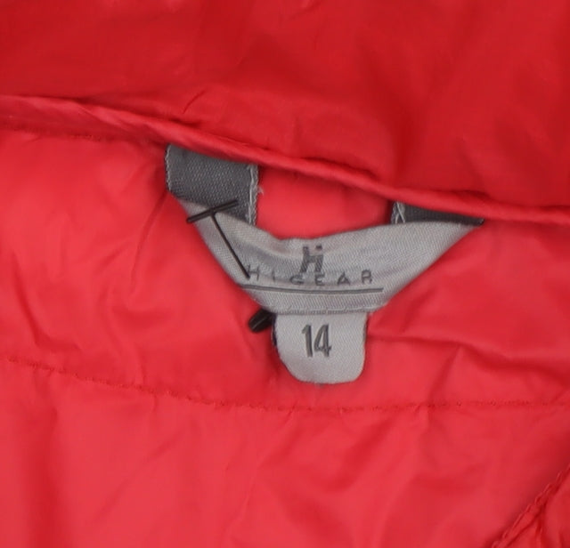 Womens UK Size 14 Hi Gear Red Puffer Jacket
