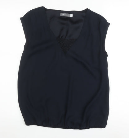 Womens UK Size 10 Mint Velvet Black Basic Blouse