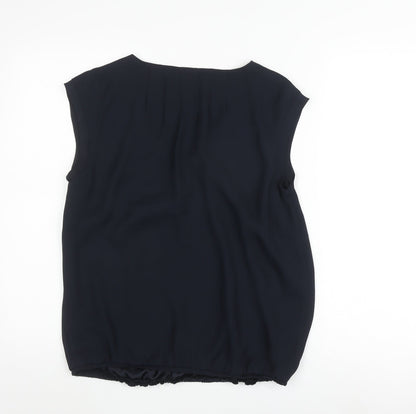 Womens UK Size 10 Mint Velvet Black Basic Blouse
