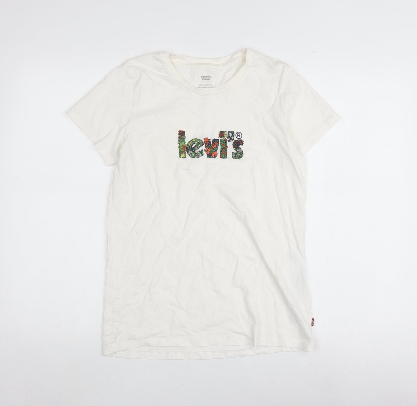 Womens UK Size S Levi's White Basic T-Shirt