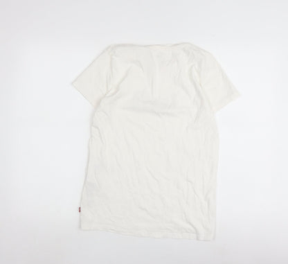 Womens UK Size S Levi's White Basic T-Shirt