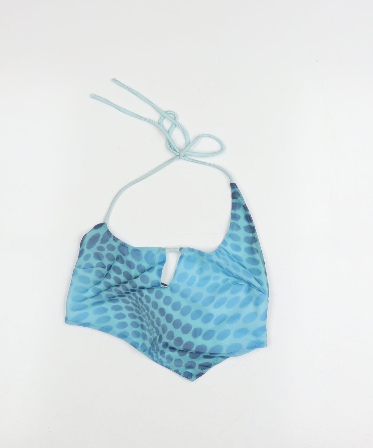Womens UK Size 6 Oh Polly Blue Cropped Tank
