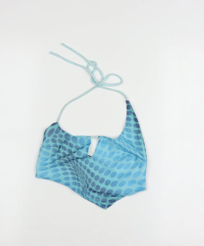 Womens UK Size 6 Oh Polly Blue Cropped Tank