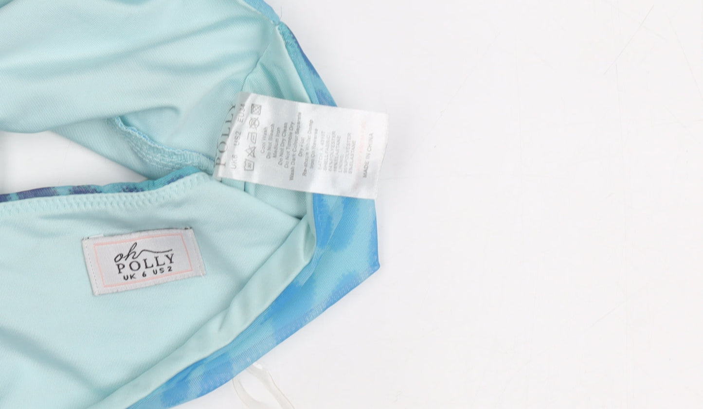 Womens UK Size 6 Oh Polly Blue Cropped Tank