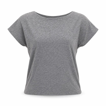 Womens UK Size 8 Warehouse Grey Basic T-Shirt