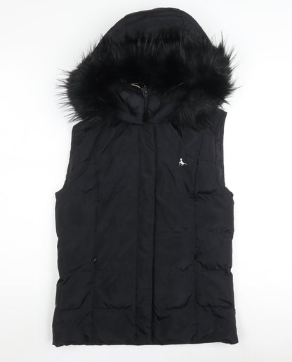 Womens UK Size 8 Jack Wills Black Puffer Jacket